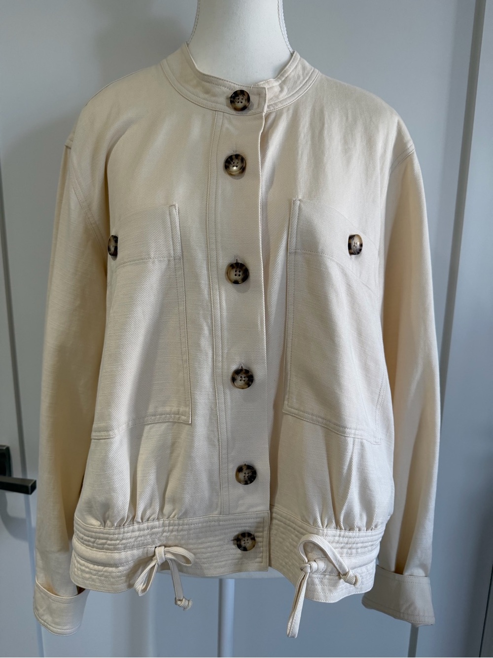 Rails Cream Utility Jacket with Drawstring Hem - Picture 4 of 10